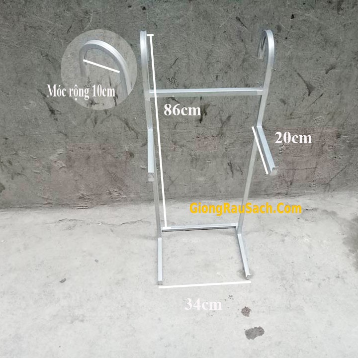 Giá Móc Treo 2 Tầng Trồng Rau/ Hoa - Treo Ban Công/ Lan Can - Thông Minh Bền Đẹp - Chưa Bao Gồm Chậu