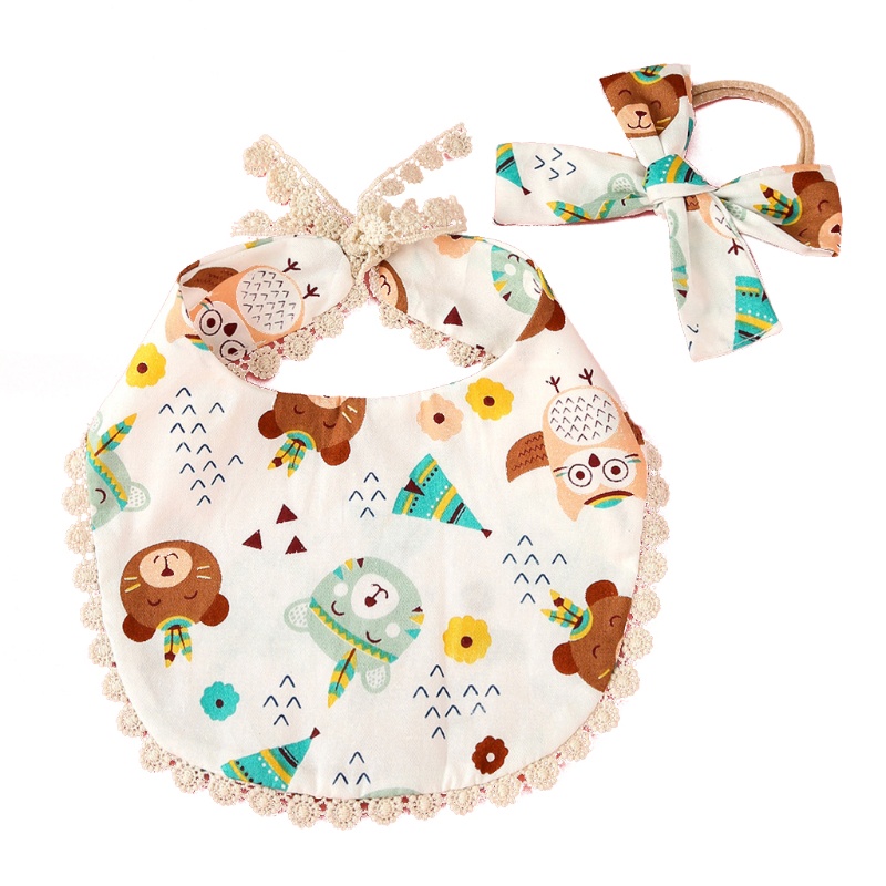 Khăn Bandana Thắt Nơ Bằng Vải Cotton Nguyên Chất Mềm Mại In Họa Tiết Hoa Kiểu Công