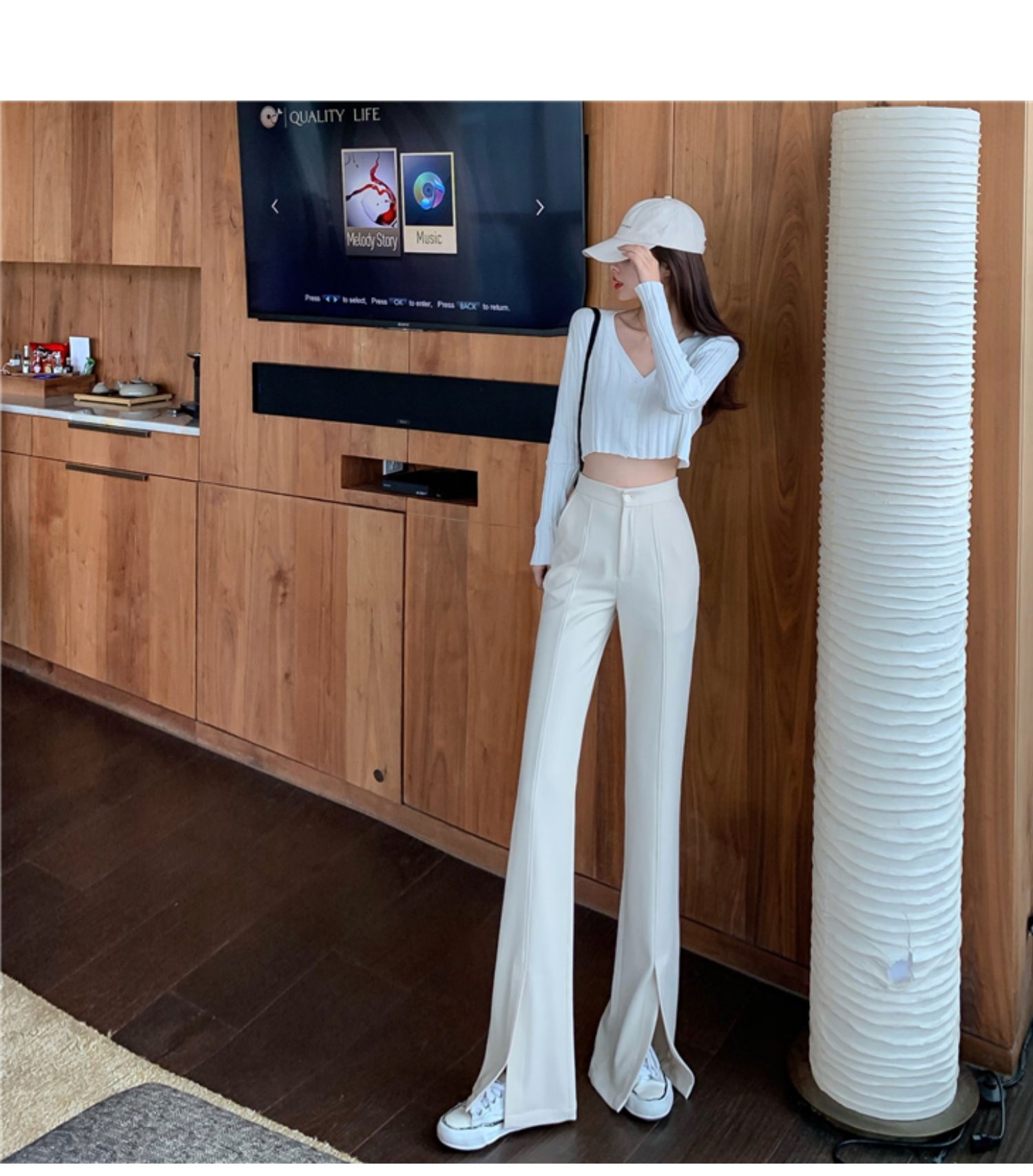 Quần Dài Ống Loe Xẻ Tà Thời Trang Cho Nữ | BigBuy360 - bigbuy360.vn