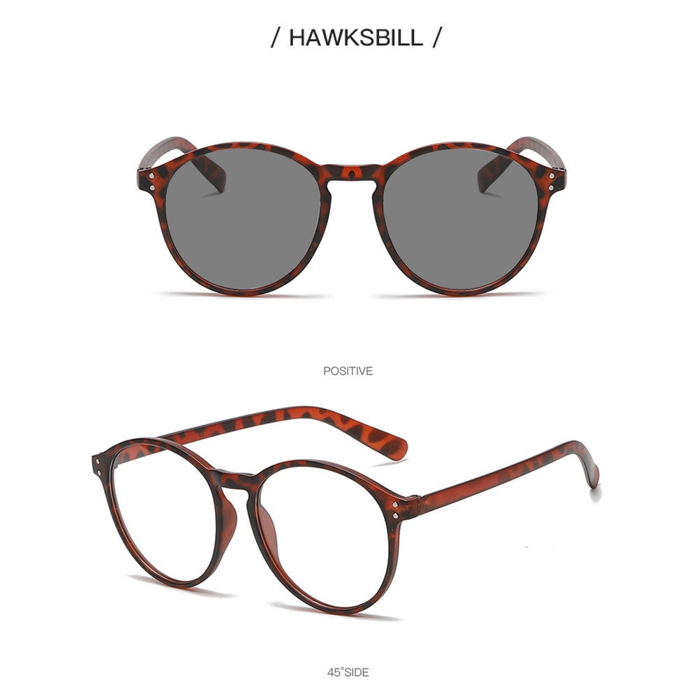 Kính Mát Gọng Tròn Thay Đổi Màu Sắc Phong Cách Retro Thời Trang Unisex