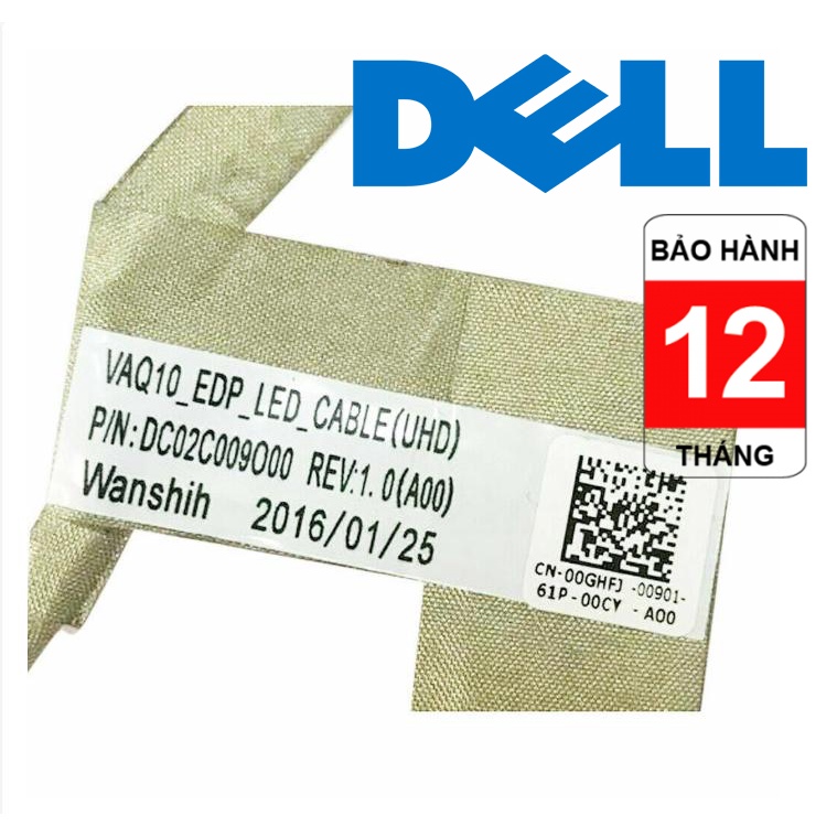 Cáp màn hình UHD 4K Dell M4800 Edp độ phân giải 4k và QHD và FHD Screen Cable DC02C009O00 00GHFJ 0GHFJ