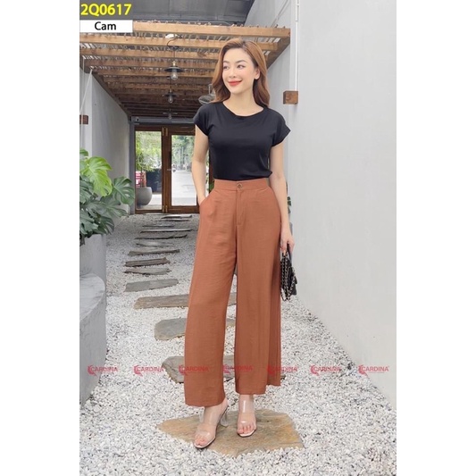 Quần CARDINA chất đũi BamBoo xước cao cấp dáng suông