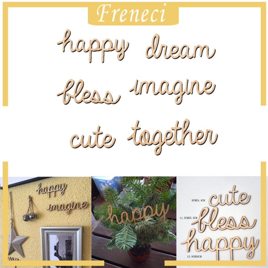 Set 6 Chữ Gỗ Happy Together Sáng Tạo Trang Trí Nhà Cửa