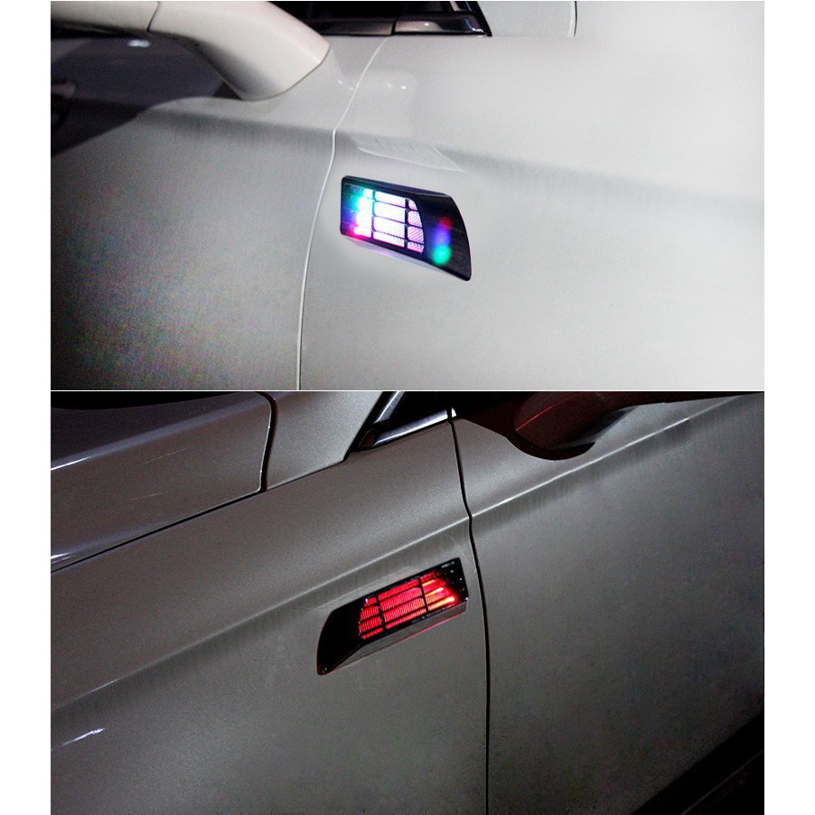 2 Đèn Led Cảnh Báo Năng Lượng Mặt Trời Cho Xe Hơi