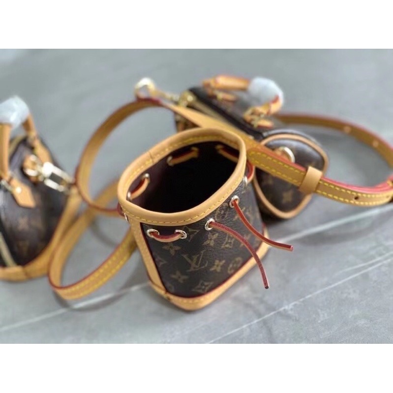 Set 3 size nhỏ cao cấp logo thương hiệu Louis Vuitton LV da thật hang vip 1-1