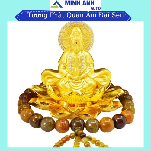 Tượng phật quan âm bồ tát sang trọng trang trí taplo xe hơi, nhà cửa, bàn làm việc