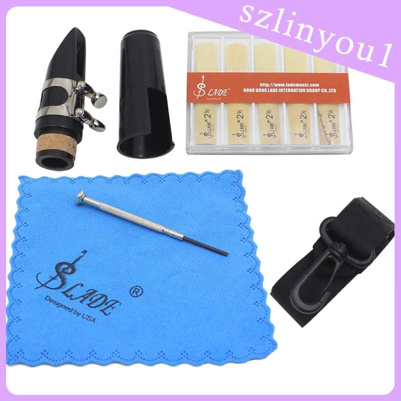 Phụ Kiện Thổi Miệng + Khăn Lau + Dây Đeo Cổ Cho Kèn Clarinet 7 Trong 1