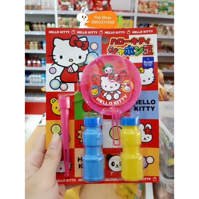 Bộ thổi bong bóng xà phòng Kitty nội địa Nhật