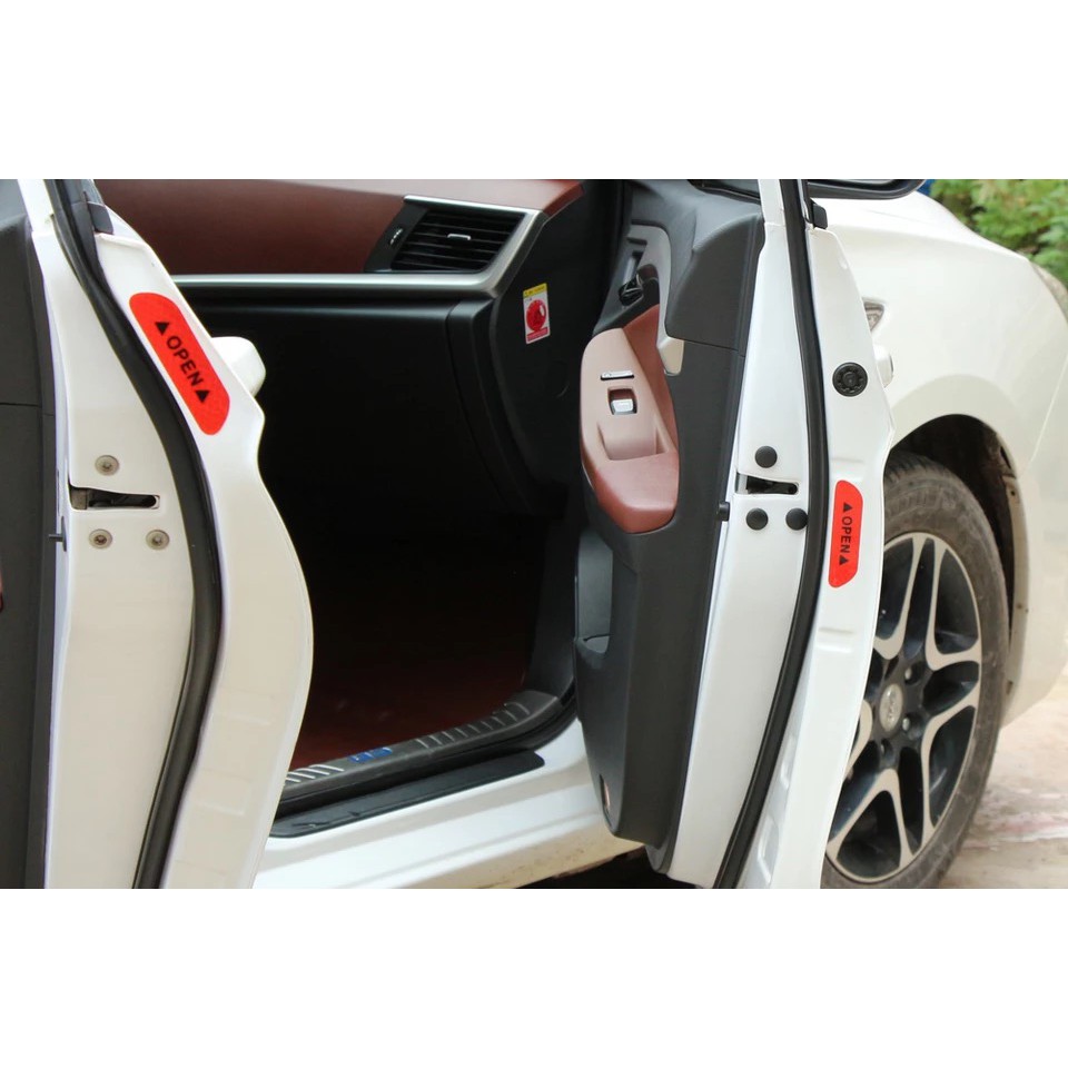 Bộ 04 Decal phản quang OPEN dán cánh cửa ô tô