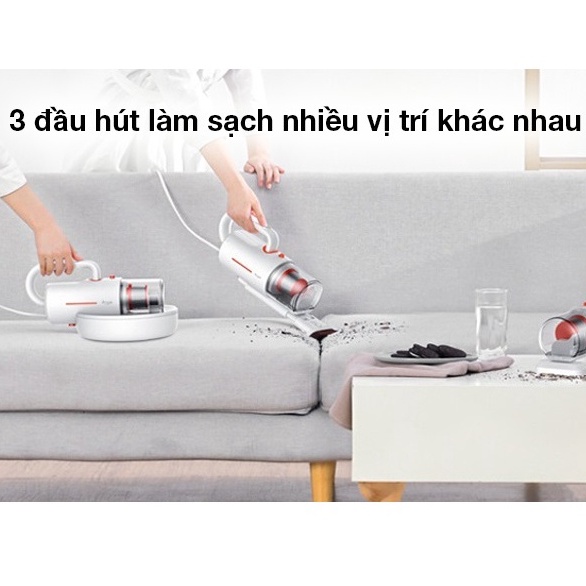 Máy hút bụi ga giường cầm tay Deerma mini CM1300 CM1900 diệt khuẩn UV gối, nệm, sofa thông minh - Hapos