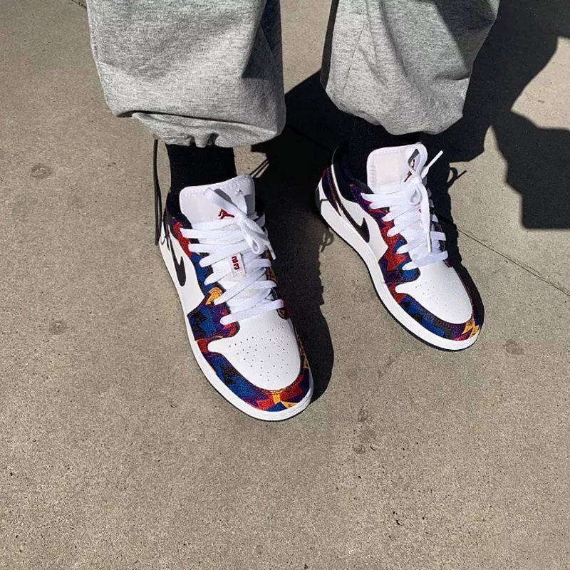 Giày Jordan Cổ Thấp, GIày JD1 Thổ Cẩm Full Box Bill Hàng Đẹp | BigBuy360 - bigbuy360.vn