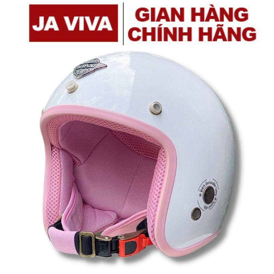 Mũ bảo hiểm phượt 3/4 Napoli, không kính, lót màu, dáng basic cao cấp cho nam nữ