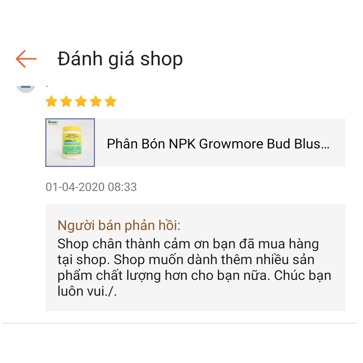 Phân Bón NPK Growmore Bud Blossom 6-30-30+TE Lọ 100 Gram