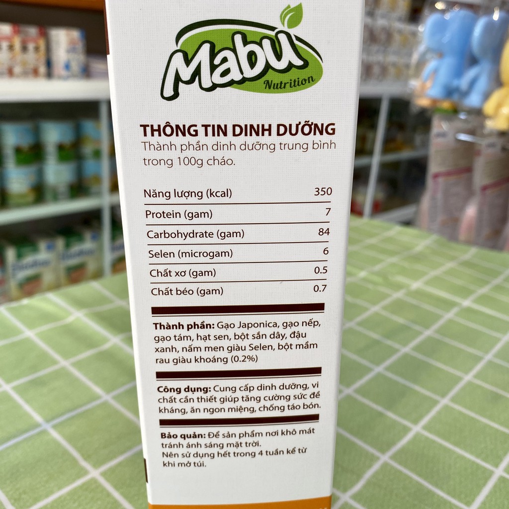 Cháo ăn dặm Mabu hạt vỡ 400g