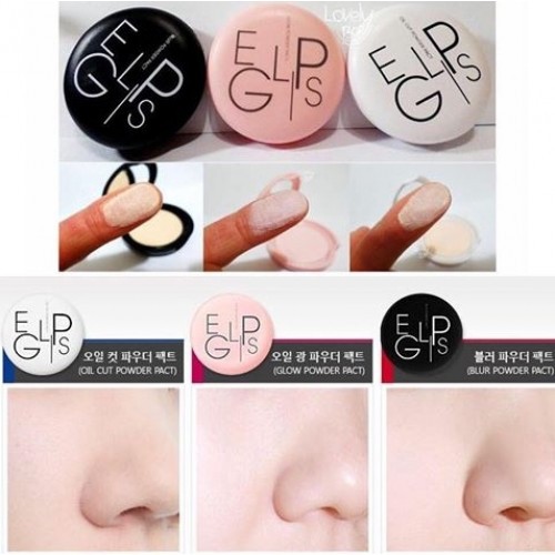 Phấn Phủ Nén Hàn Quốc Eglips About Tone Blur Powder Pact 8g Mẫu Mới [Đen 01- 02- Trắng- Hồng]