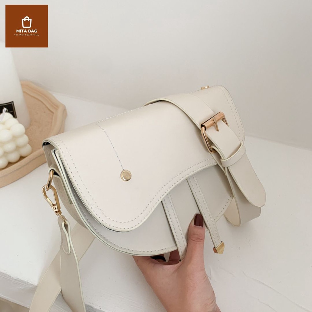 Túi đeo chéo nữ MITABAG, túi yên ngựa Quảng Châu chính hãng, da cao cấp bảo hành 24 tháng
