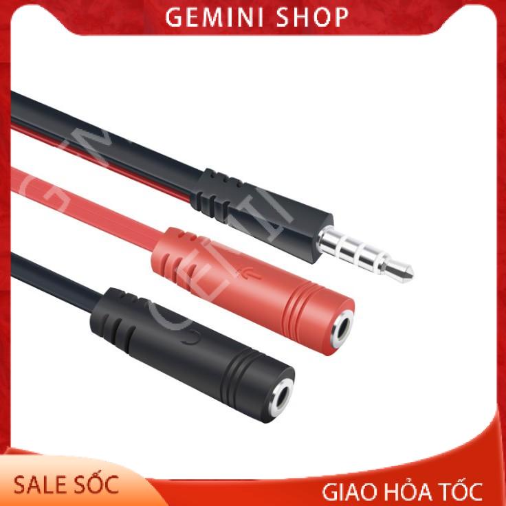 Cáp chia 2 cổng Audio 3.5mm 1 đầu đực ra 2 đầu cái dây 2 in 1