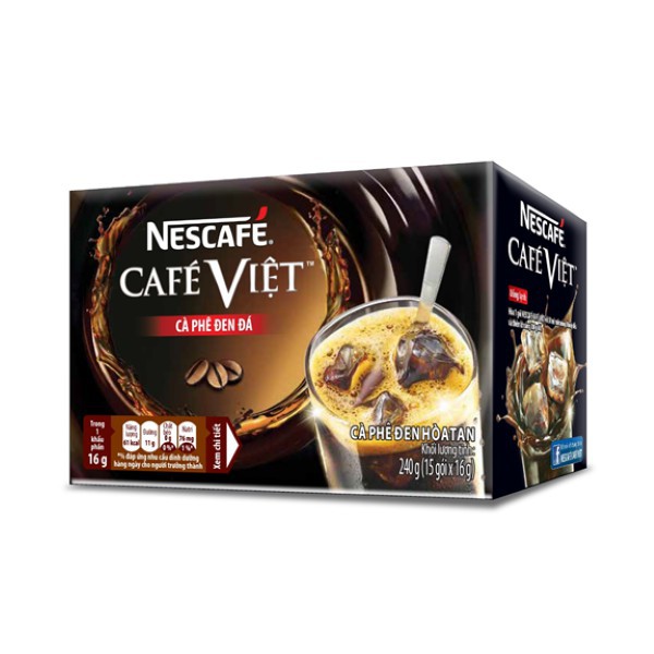 Combo 4 hộp cafe NESCAFÉ:Đen đá(240g/hộp)+sữa đá (240g/hộp)+2 rang xay hòa tan đậm vị cafe &amp;đậm đà hài hòa(340g/hộp)