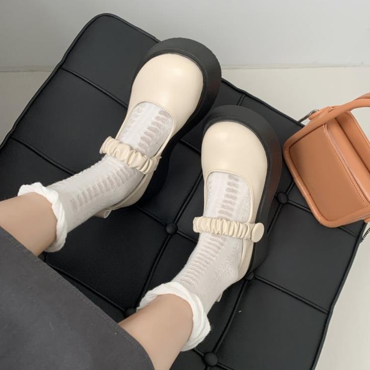 (FORM TO) Giày búp bê Nhật Bản ulzzang JK Mary Jane Lolita đế bánh mì quai xun nữ học sinh .