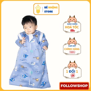 Túi Ngủ Cho Bé Vải Hè Cao Cấp Có Ống Tay Tháo Rời - Chăn Ngủ Mùa Hè Thu Đông Vải Mềm