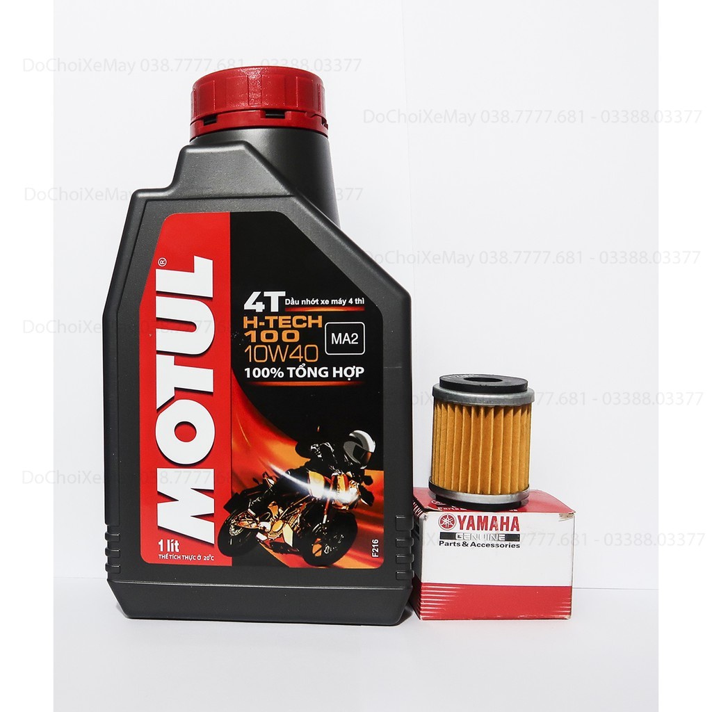 Combo 1 chai Nhớt Motul H-Tech + 1 Lọc nhớt xe Yamaha. DoChoiXeMay