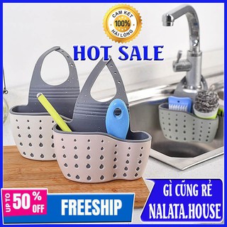 Giỏ đựng đồ rửa chén, túi treo bồn rửa chén đa năng 2 lớp nhựa cao cấp tiện lợi
