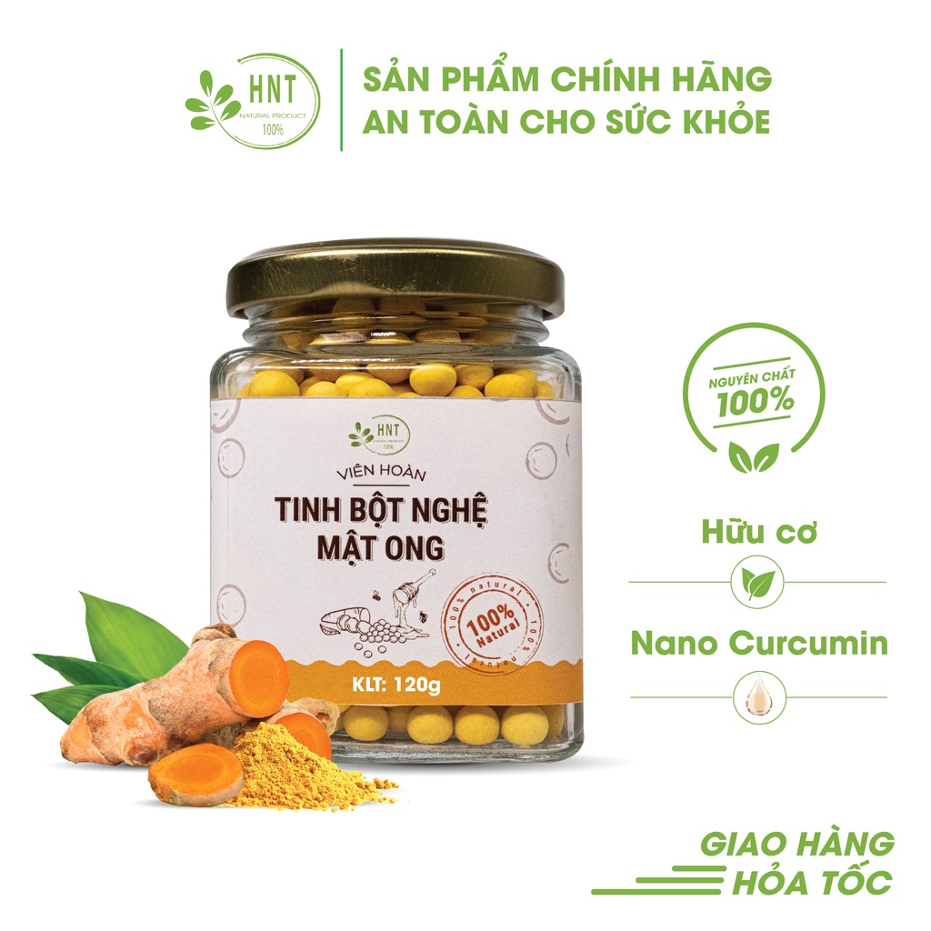 Viên tinh bột nghệ mật ong nguyên chất tự nhiên, hữu cơ tốt cho, dạ dày - ảnh sản phẩm 1