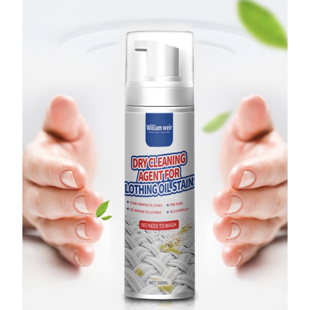 Chai xịt giặt khô tẩy trắng quần áo, đồ da đa năng 200ml - tẩy trắng cả giày