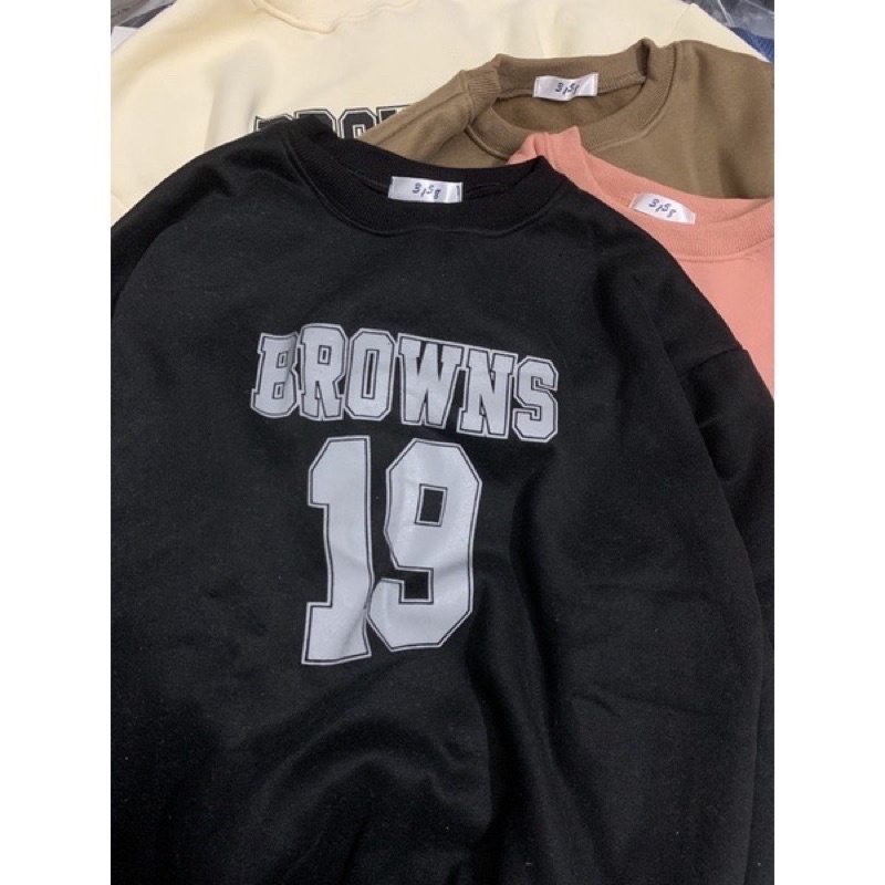 Áo sweater nỉ bông dáng rộng hàng Quảng Châu 3158