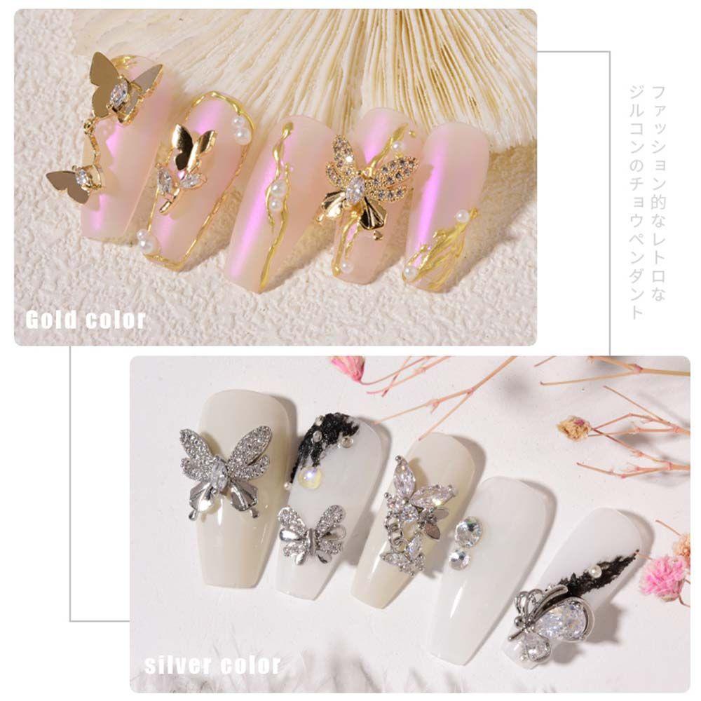 Phụ Kiện Trang Trí Móng Tay Hình Bướm 3D Xinh Xắn