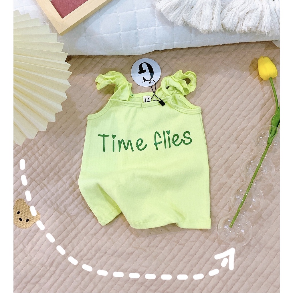 Lyvyshop - (Hàng đẹp) Áo dây thun gân nhún bèo dây siêu dễ thương cho bé từ 08-26kg