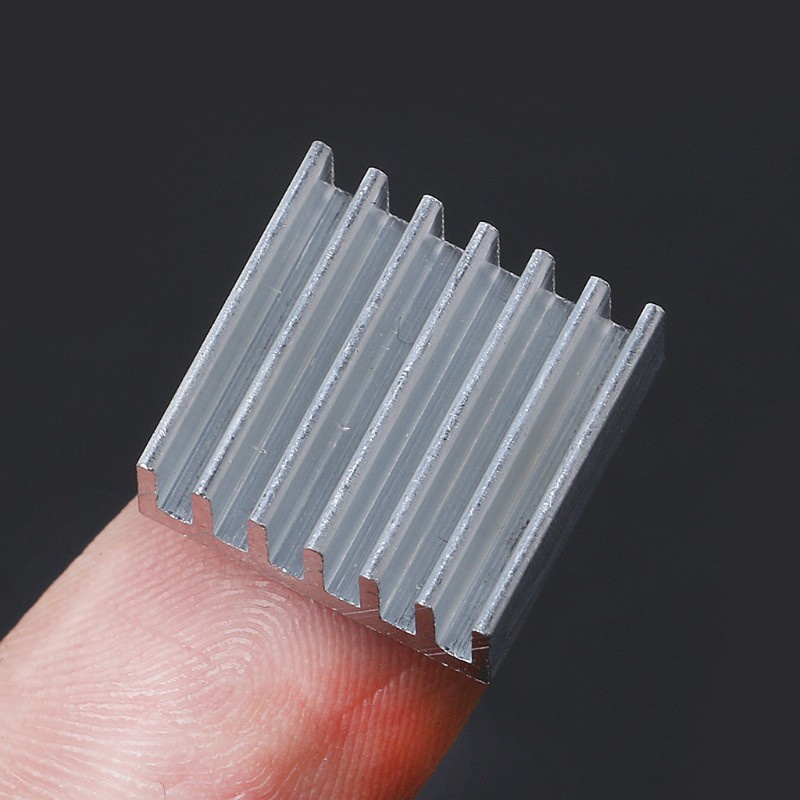 Bộ 12 Miếng Nhôm Tản Nhiệt 14x14 X 6mm Màu Bạc