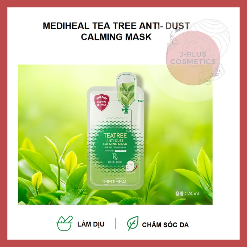 Mặt Nạ Thải Độc, Ngăn Ngừa Mụn Làm Dịu Da Mediheal Tea Tree Anti-Dust Calming Mask 24ml