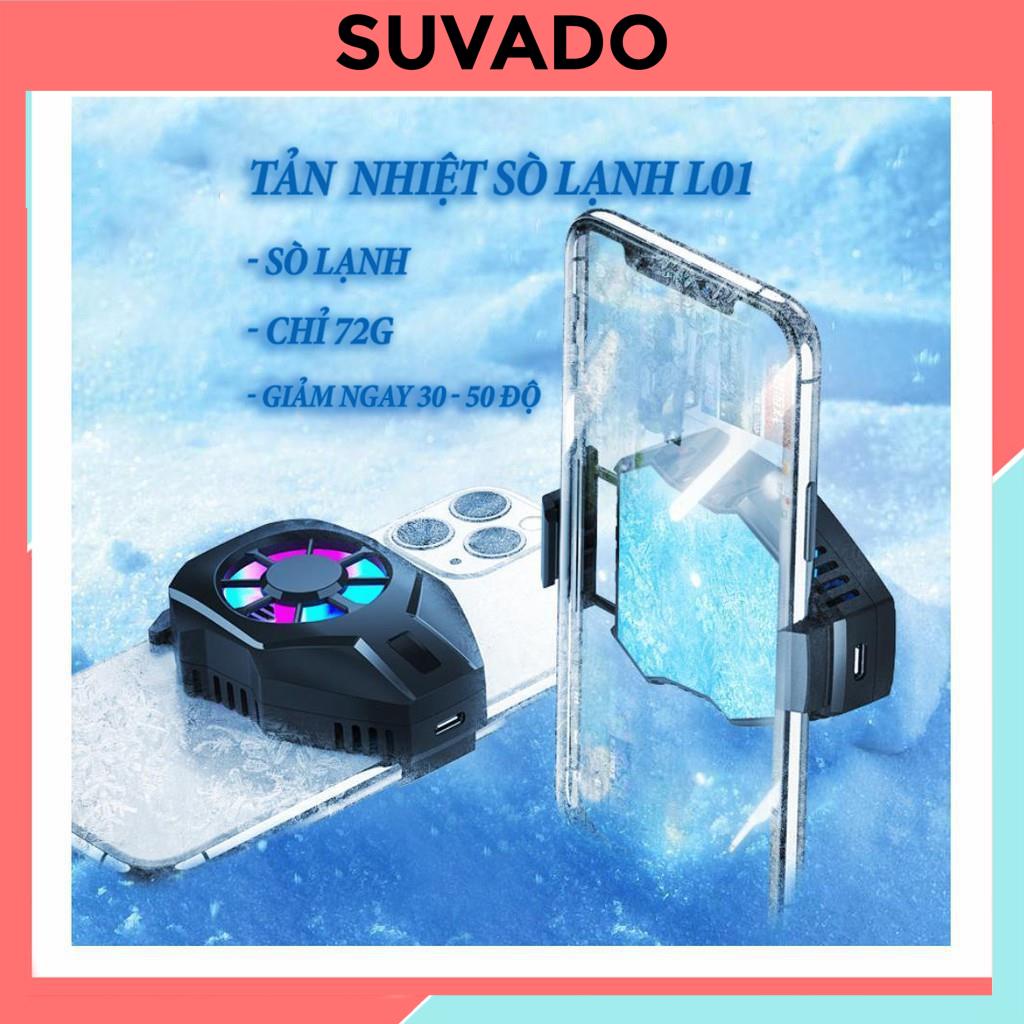 Quạt tản nhiệt Gaming sò lạnh  MEMO L01 siêu mát mini cho điện thoại iphone giá rẻ  SUVADO