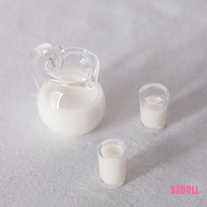 Bộ 3 Bình Sữa Thủy Tinh Mini Cho Nhà Búp Bê SZDOLL6