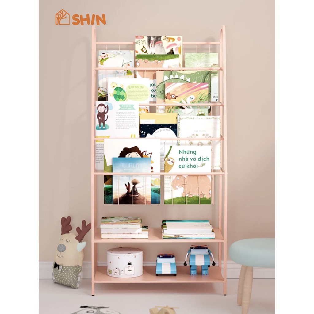 [Xả kho] Kệ sách cho bé SHIN kệ sắt sơn tĩnh điện