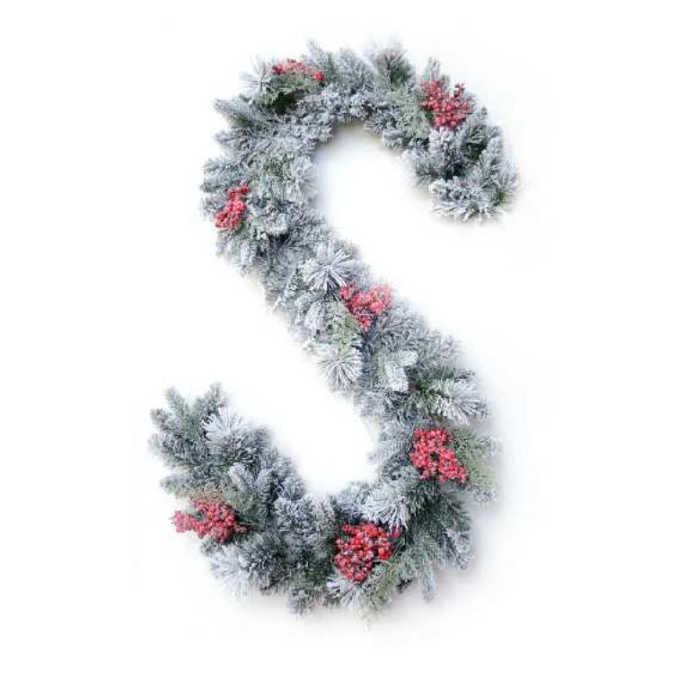 Phụ kiện trang trí noel Dây lá thông kết dày dài 1.8m B5