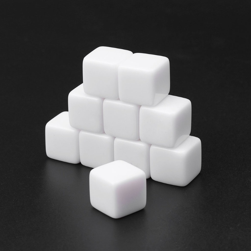 Set 10 Viên Xí Ngầu D6 Màu Trắng Chuyên Dụng Chơi Game DIY