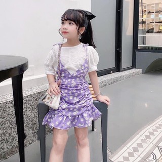 Set yếm hoa cúc cho bé gái