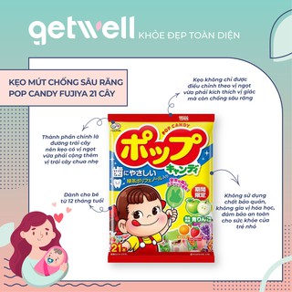 Kẹo mút chống sâu răng pop candy fujiya 21 cây