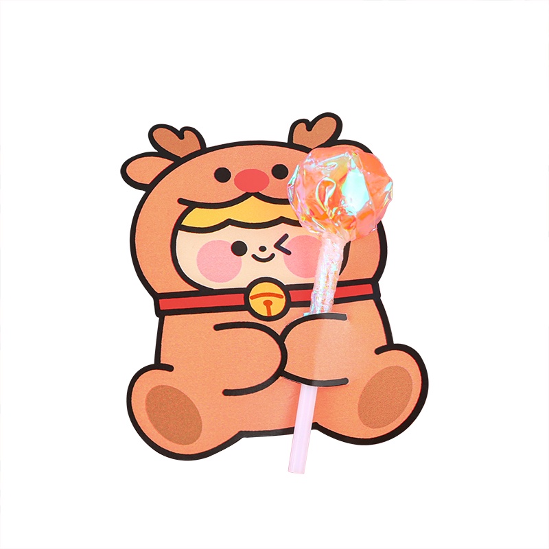 1 Kẹp Mở Giấy Note Bằng Acrylic Hình Ông Già Noel Hoạt Hình Diy