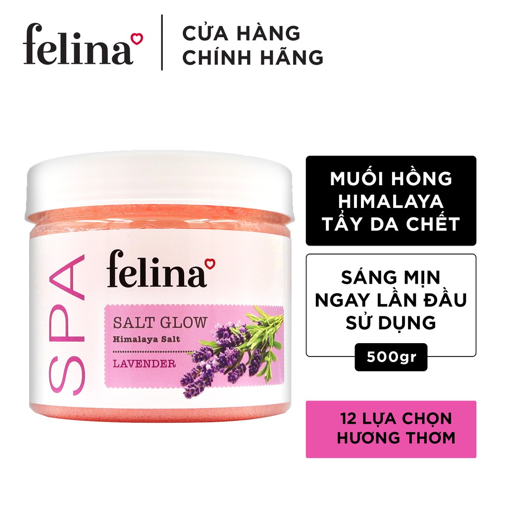 Tẩy tế bào chết Felina 500g - Muối hồng Himalaya