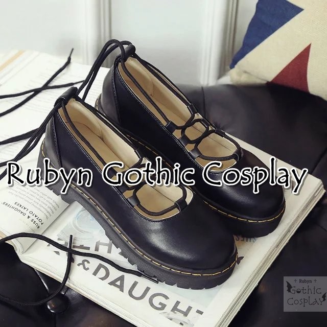 [CÓ SẴN] Giày búp bê lolita thắt dây phong cách oxford phong cách Anh (Tài khoản Shopee duy nhất: gothic.cosplay )