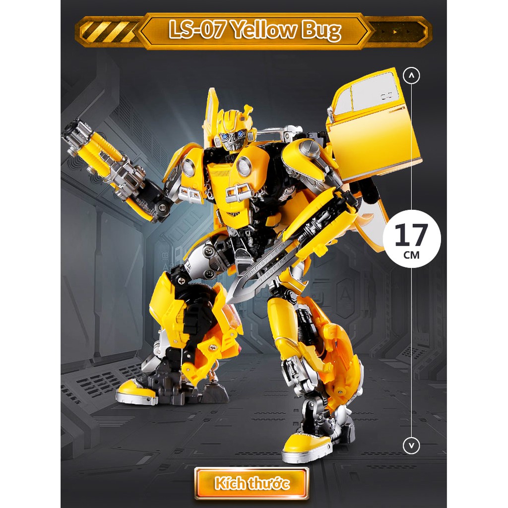 [thanh lý bán lỗ] Mô hình Transformer Bumblebee Black Mamba LS-07 Yellow Bug [TFM]