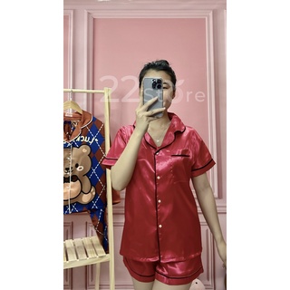 Pijama đồ ngủ đùi phi bóng đỏ 22 store