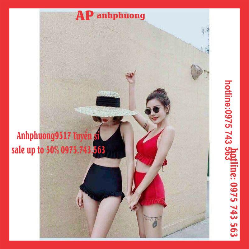 [MÃ ANHP12999 GIẢM 3000 ĐƠN 99K]Bộ Đồ Bơi Đi Biển Bánh Bèo Tiểu Thư VINTAGE♥️Bikini Hai Mảnh HÀNG LUÔN CÓ SẴN TẠI SHOP