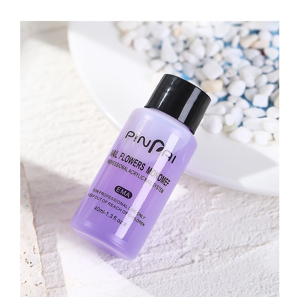 Nước lưu huỳnh đắp bột nặn hoa nail PinPai 40ml , Liquid đắp bột đính đá móng tay Yapas