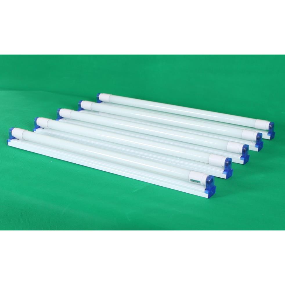 Bộ 5 Combo máng + bóng đèn tuýp Led T8 1m2 18w thủy tinh, đèn tuýp led siêu sáng
