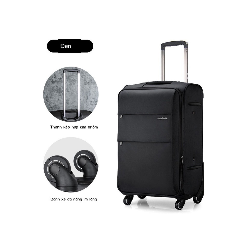 Hộp đựng áo ngực Oxford nam vali phổ thông có bánh xe lên máy bay 20 inch 24 sức chứa lớn hành lý vải nữ
