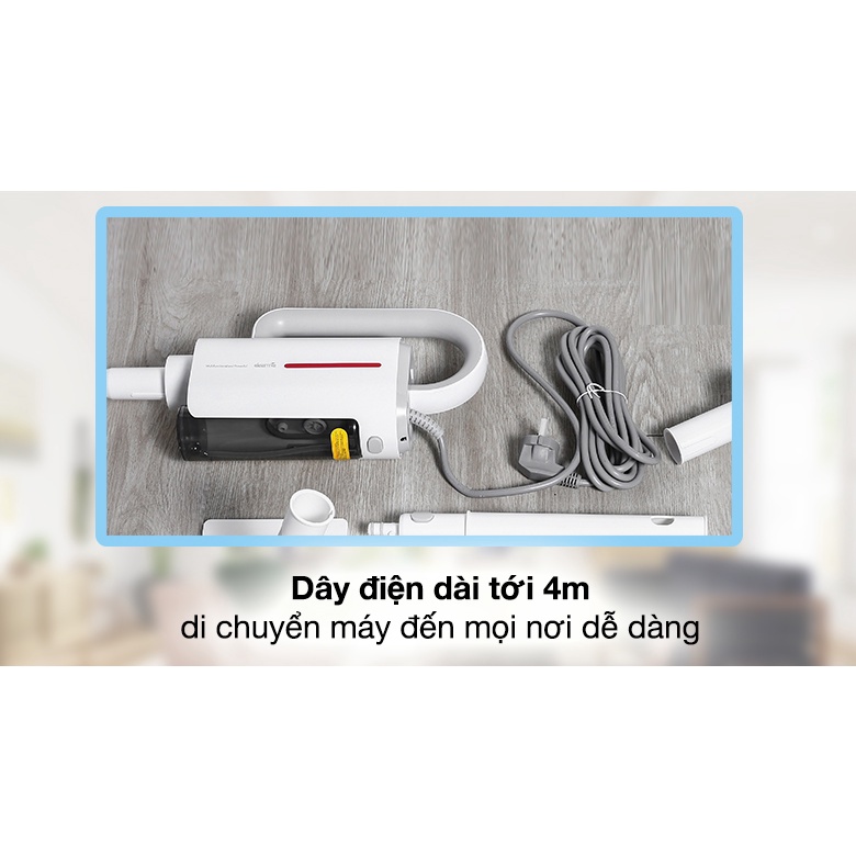 Máy Vệ Sinh Lau Nhà Cửa Hơi Nước Nóng Cầm Tay Deerma ZQ610/ ZQ600, Chế Độ Kháng Khuẩn Cao Cấp